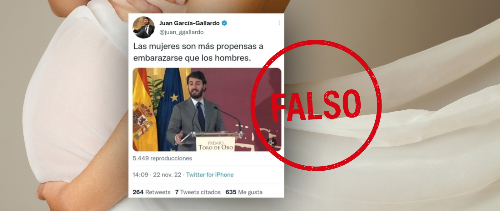Este tuit de Juan García es un montaje
