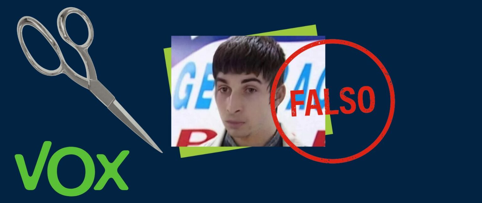 Esta imagen de Santiago Abascal de joven es un montaje