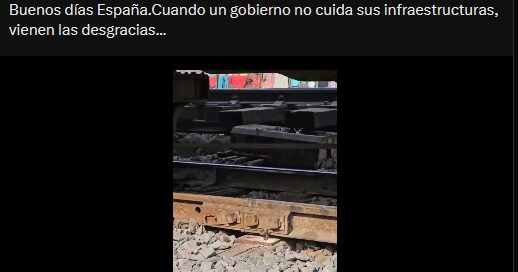 El vídeo del tren transitando vías en mal estado no fue grabado en España