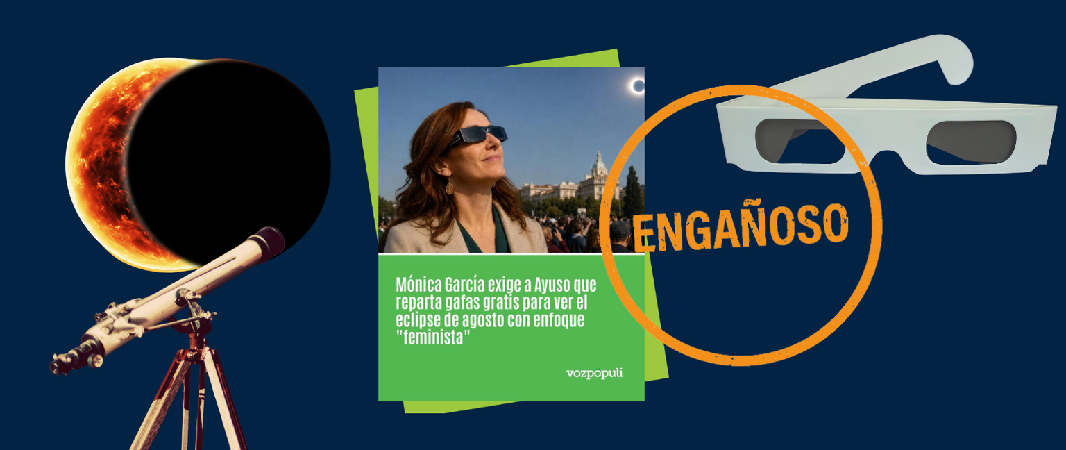 Mónica García no propuso repartir gafas para ver el eclipse con ‘enfoque feminista’