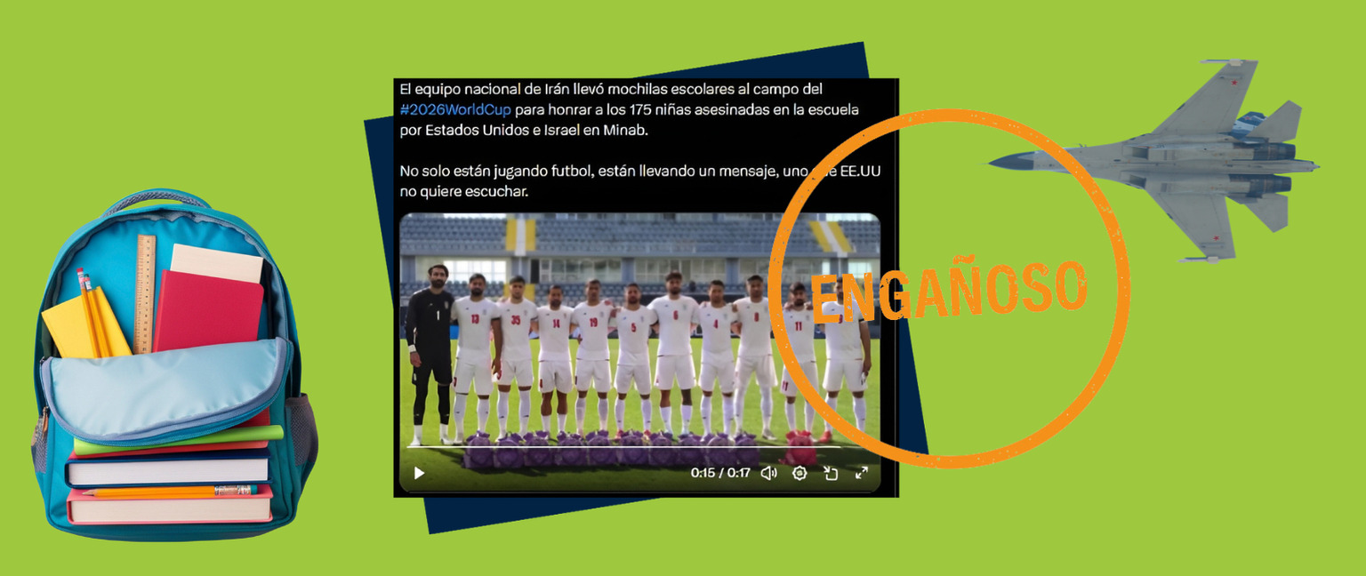 Este vídeo de la selección de Irán portando mochilas escolares para honrar a las niñas asesinadas en Minab no corresponde al Mundial 2026