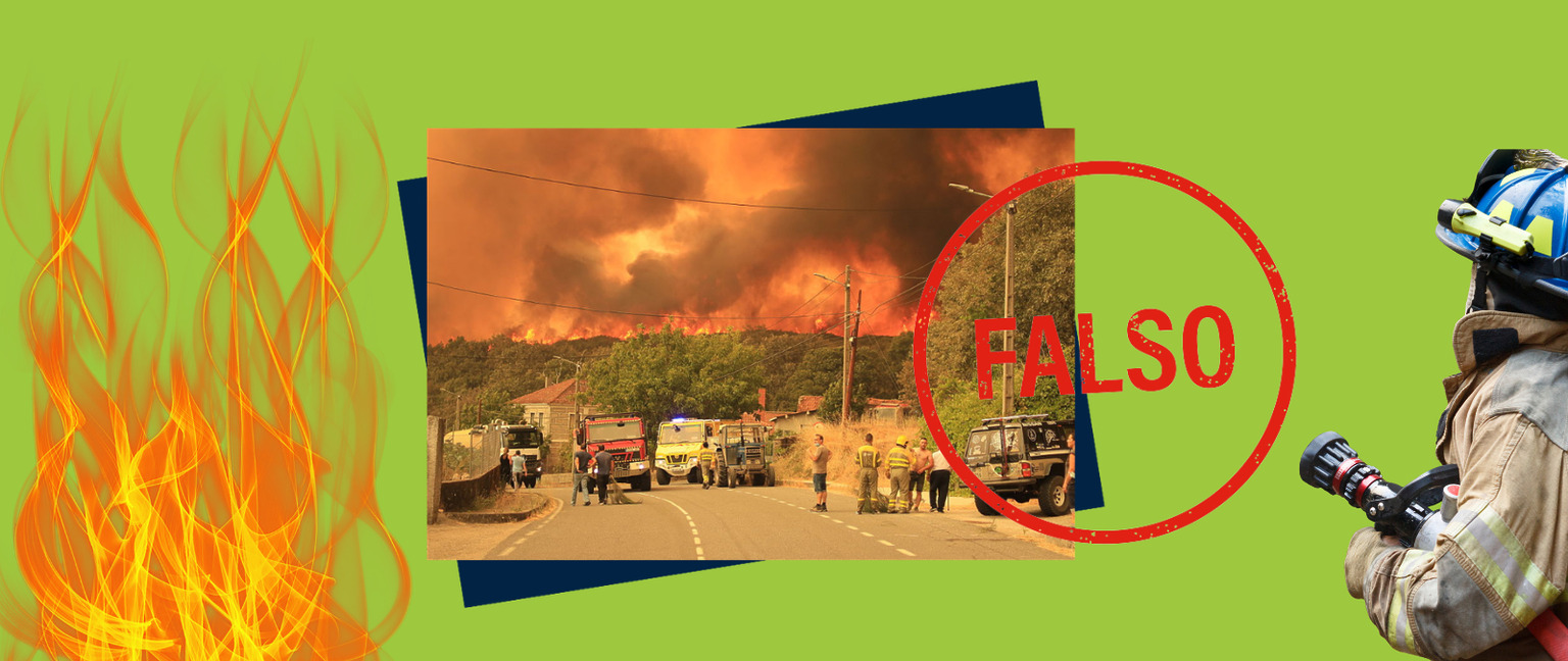 Esta foto no es del incendio de Los Gallardos: es Ourense y se tomó en 2025