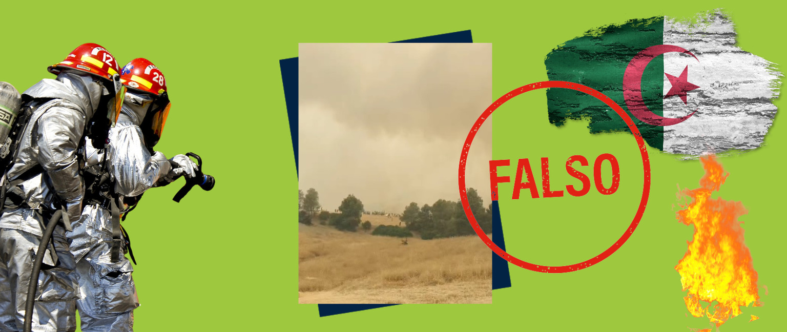 Es falso que estas imágenes muestren a vecinos apagando un incendio con ramas en España