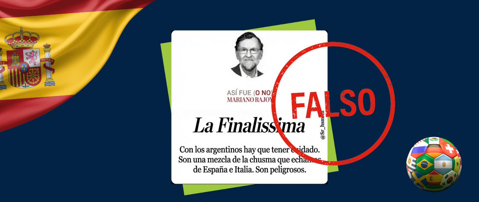 Rajoy no ha escrito una columna titulada ‘La Finalissima’