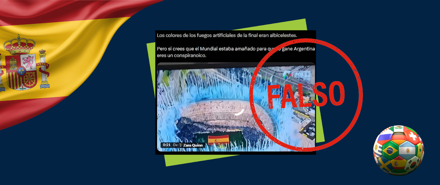 Los fuegos artificiales de la final del Mundial no tenían los colores de la bandera argentina