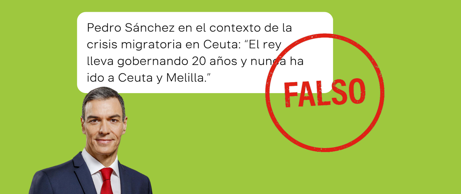 Es falso que Felipe VI lleve 20 años en el trono, como asegura Pedro Sánchez