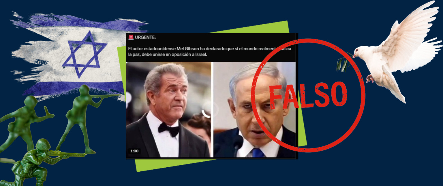 Es falso que Mel Gibson haya pedido al mundo unirse en oposición a Israel